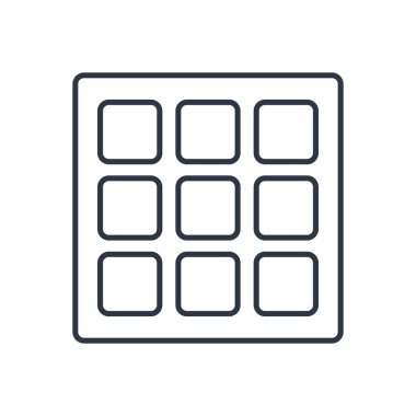 Vektör Belçika waffle simgesi anahat. Gıda sembolü