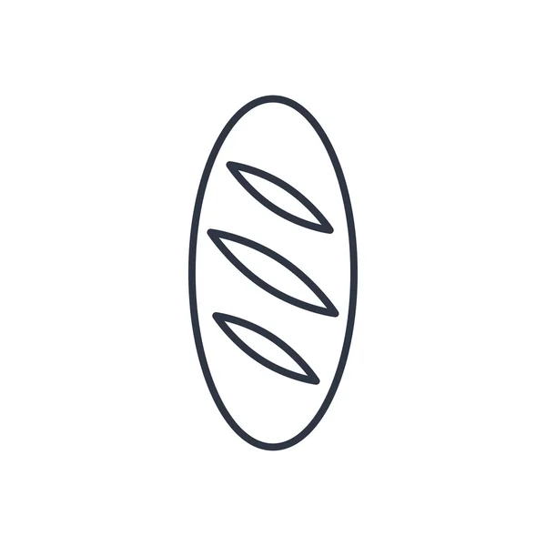 Vektor loaf szerkezeti ikon. Élelmiszer-szimbólum — Stock Vector
