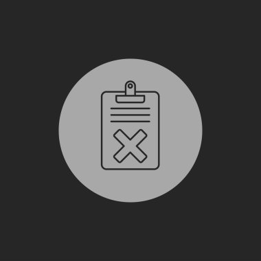 Kalite kontrol vektör simge ile ilgili. Başarısız