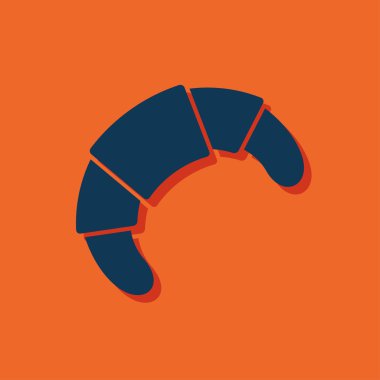 Vektör kruvasan simgesi. Gıda simgesi. Eps10