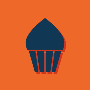 Vektör cupcake simgesi. Gıda simgesi. Eps10