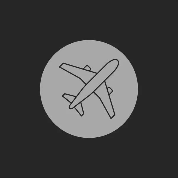 Ikona wektora samolotu — Wektor stockowy