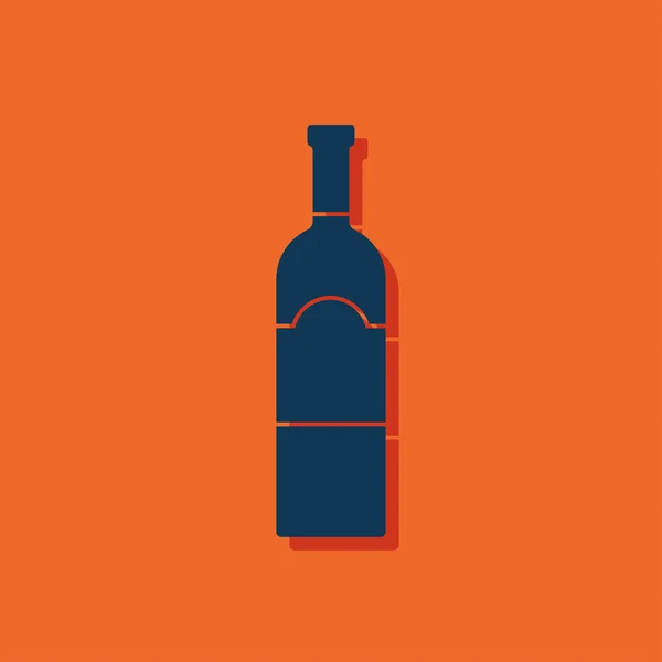 Kuchnia ikona butelek z winem — Wektor stockowy