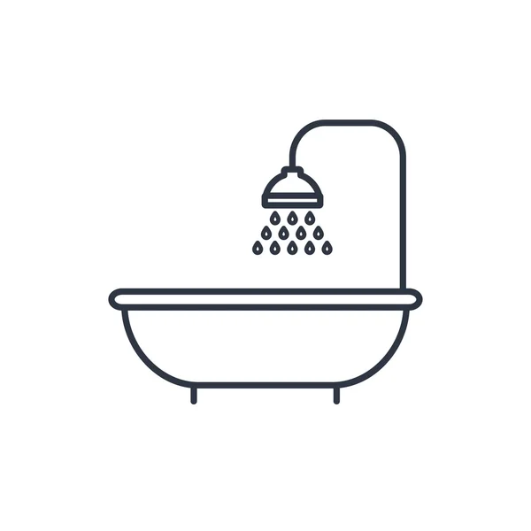 Ikona prysznic. Symbolem łazienka — Wektor stockowy