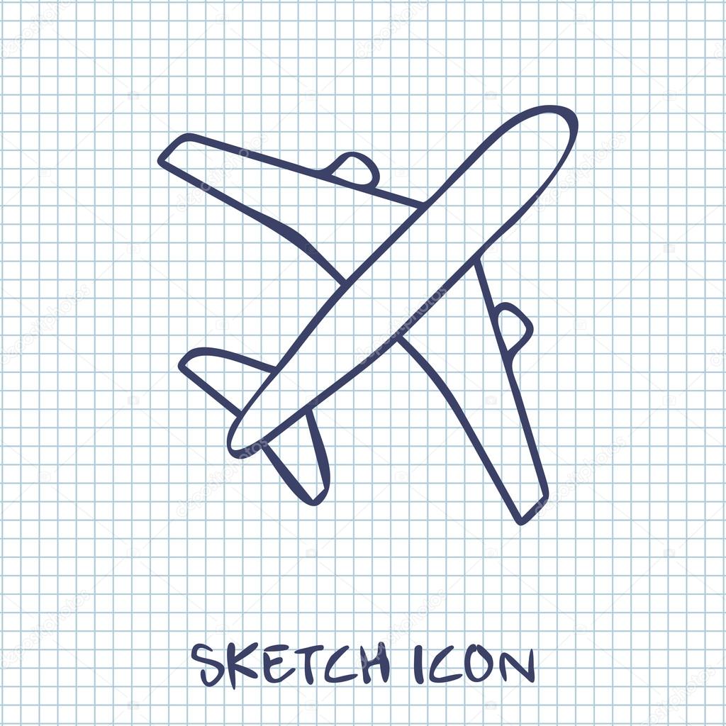 Airplane vector icon