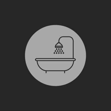 Duş simgesi. Banyo sembolü