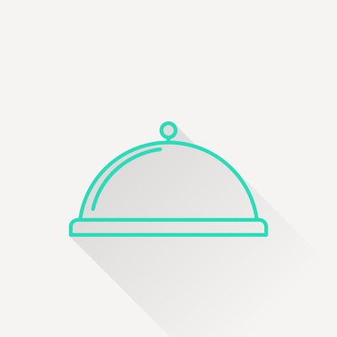 Yemek tabağı hizmet işareti simgesi