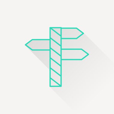 yol işaret farklı yönlere simgesiyle