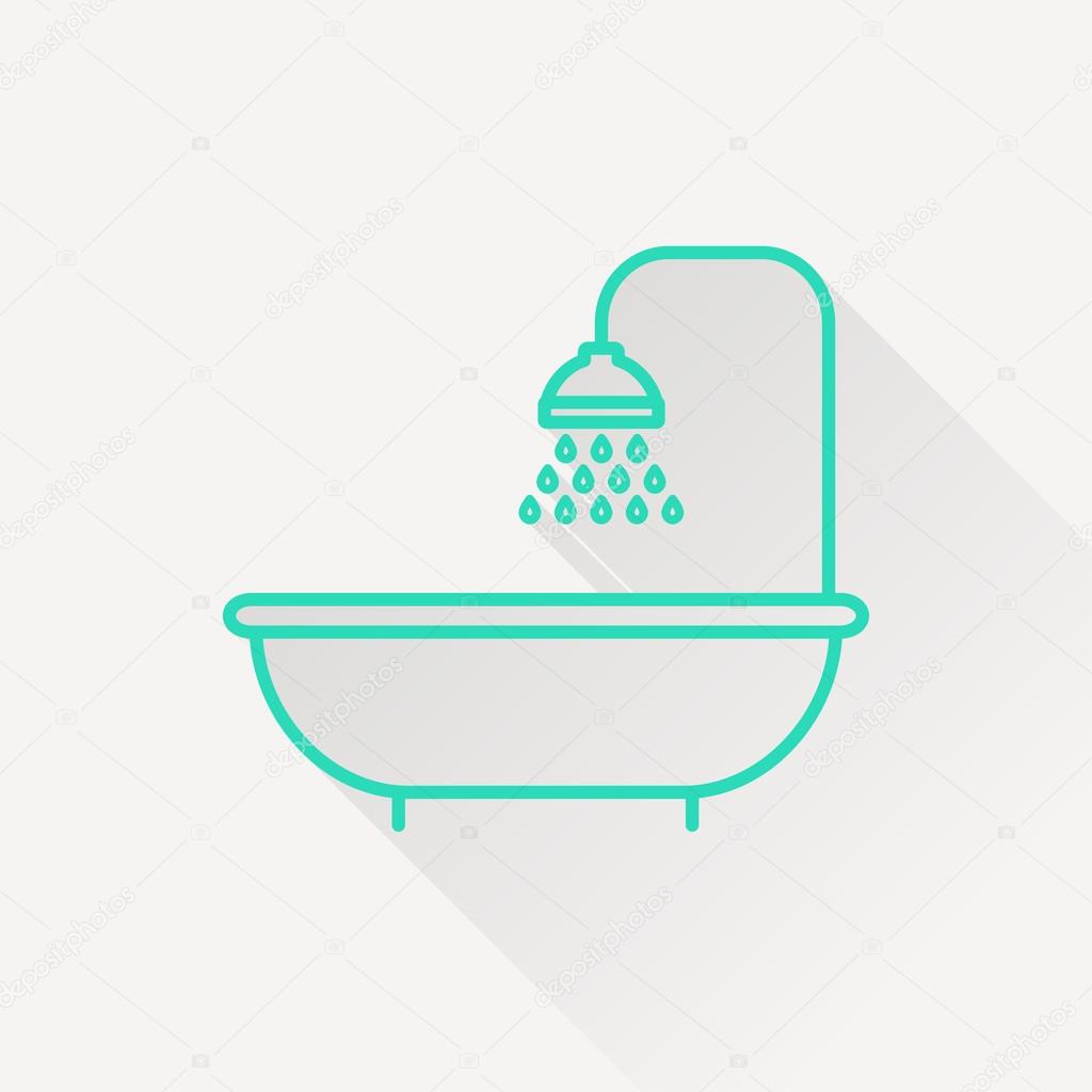 shower icon. Bathroom symbol