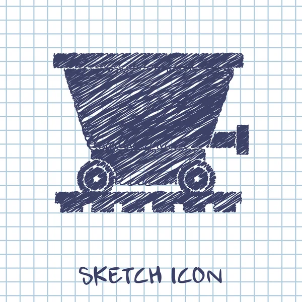 Ikon på kolvagn — Stock vektor