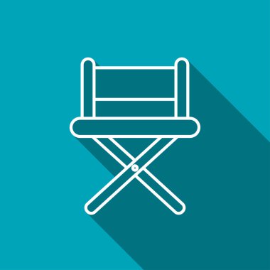 sinema yönetmeni sandalye simge vektör çizim