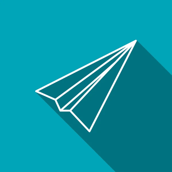 Papier vliegtuig teken. vliegtuig symbool. reizen-pictogram. — Stockvector