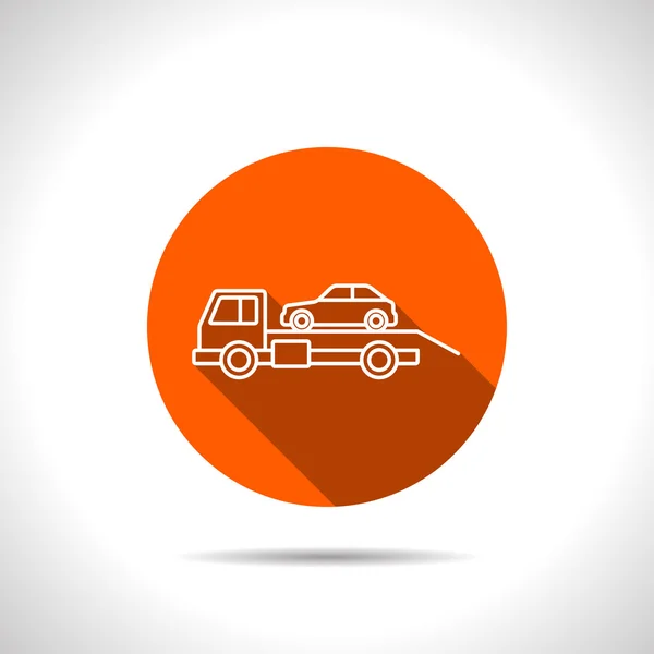 Remolque coche icono de evacuación — Vector de stock