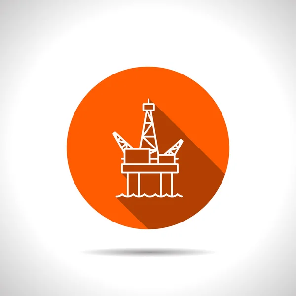 Icona piattaforma petrolifera — Vettoriale Stock