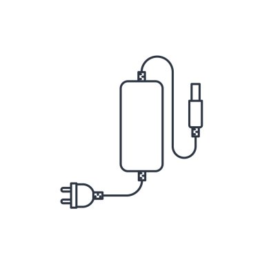 Telefon şarj cihazı, vektör çizim simgesi