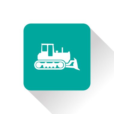 buldozer yeşil vektör simgesi