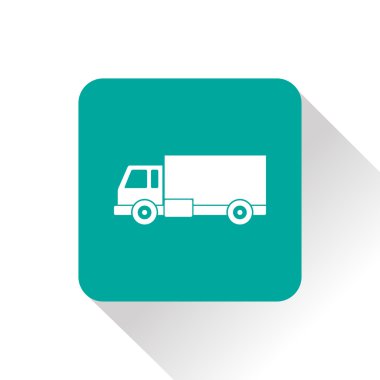 dağıtım kamyonu vektör simgesi