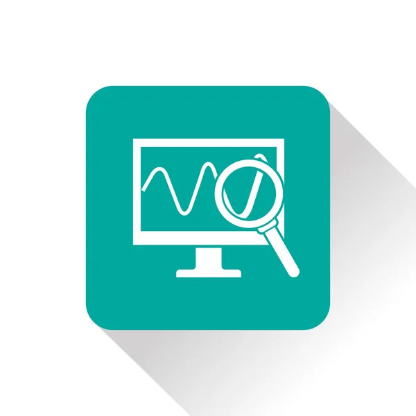 Monitoring green vector icon — Stock Vector