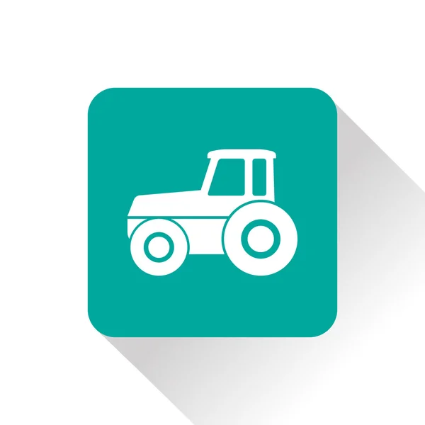 Traktor wektor zielony ikona — Wektor stockowy