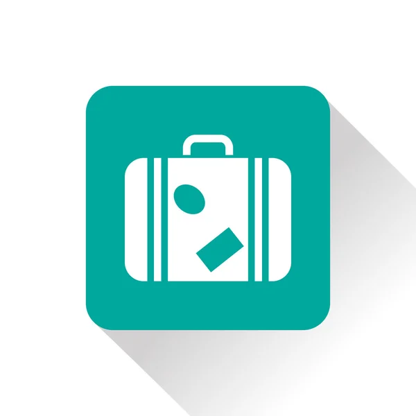 Luggage green vector icon — Stock Vector