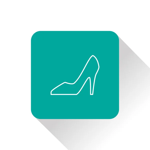 Mujer zapato vector icono — Vector de stock
