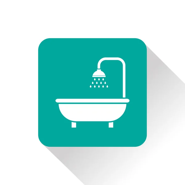 Douche pictogram. Badkamer symbool — Stockvector