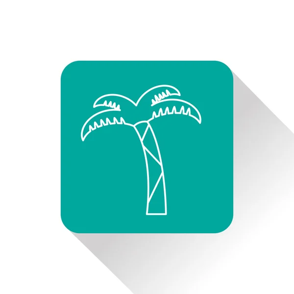 Vector icon of palm tree — Stock Vector