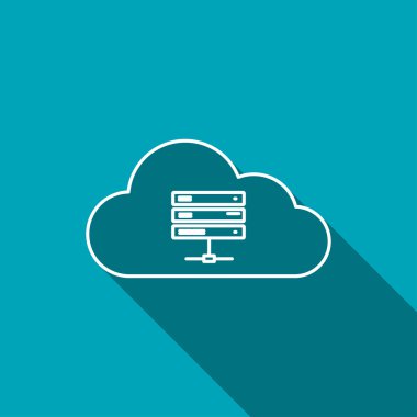 Bilgisayar sunucu, vektör çizim simgesi