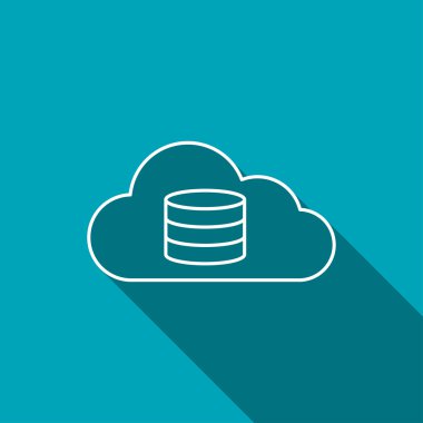 bulut hesaplama simgesi, vektör illüstrasyonu