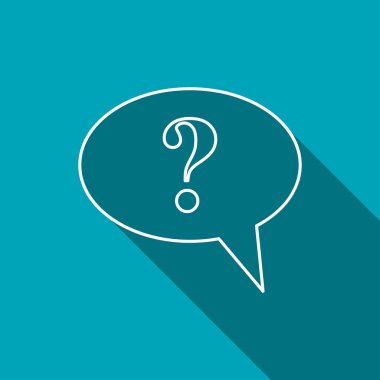 Soru işareti, vektör çizim ile konuşma balonu simgesini