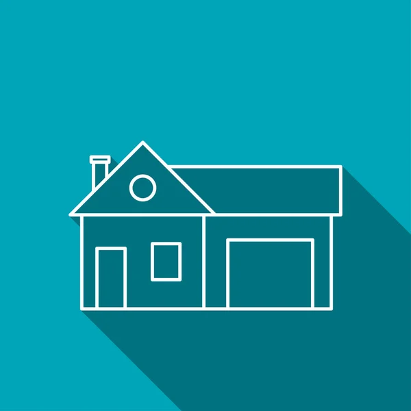Dom i garaż, ilustracji wektorowych — Wektor stockowy
