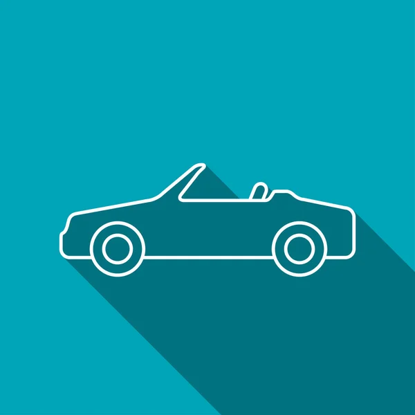 Vector icon of cabriolet — Stock Vector