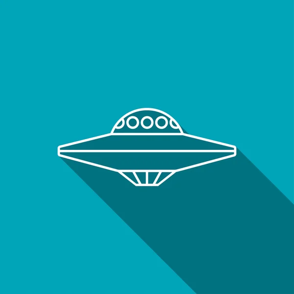 UFO Flying Saucer Icon — Stock Vector