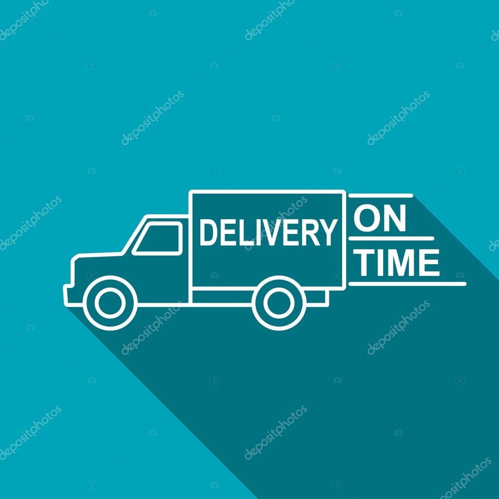 Delivery truck vector icon