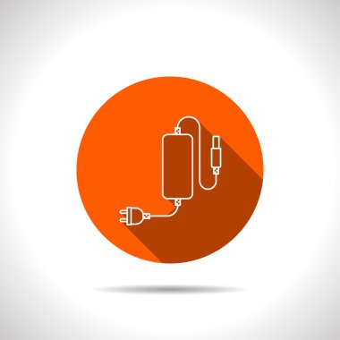 Telefon şarj cihazı, vektör çizim simgesi