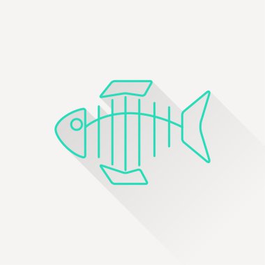 Fishbone vektör simgesi
