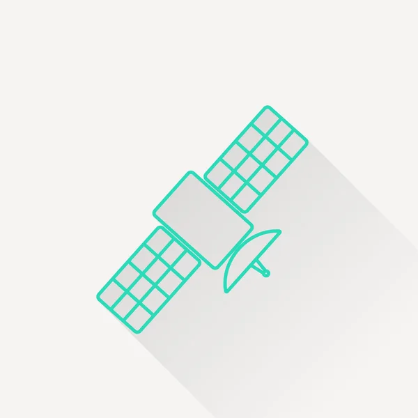 Satelliet overzicht vector pictogram — Stockvector