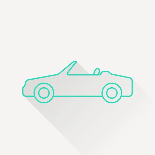 Vector icon of cabriolet — Stock Vector