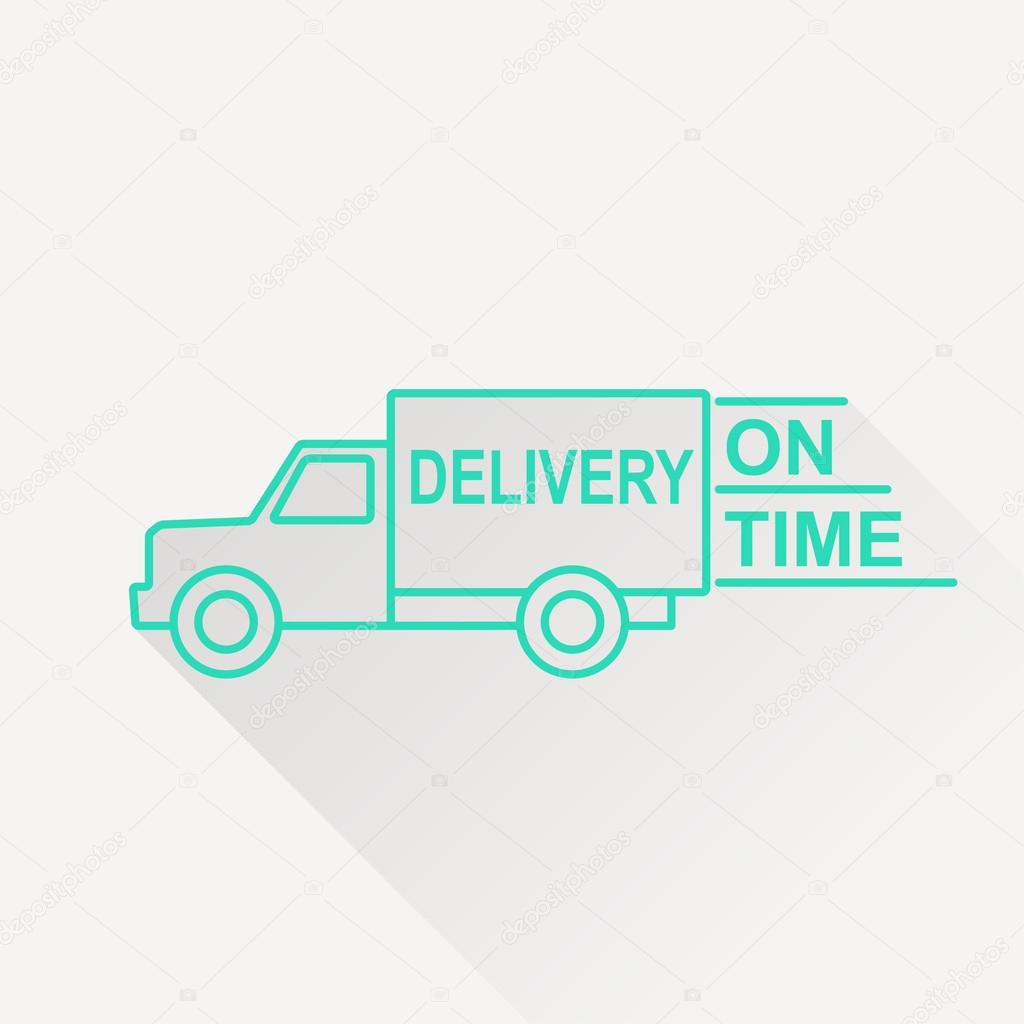 Delivery truck vector icon
