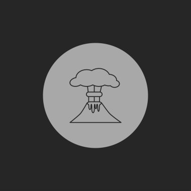 Volkan dağ patlayan simgesi