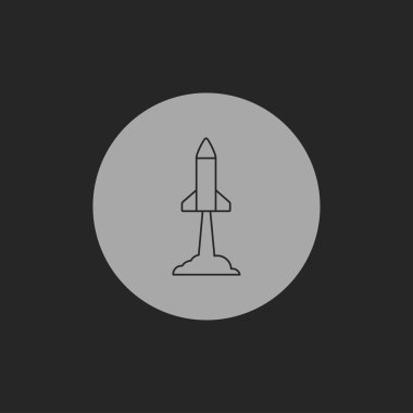 Başlangıç roket vektör simgesi