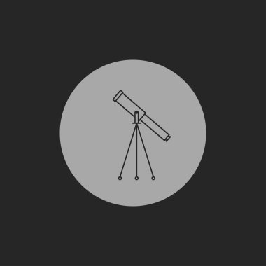 Teleskop web simgesi, vektör çizim