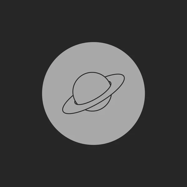 土星の惑星シルエット アイコン — ストックベクタ
