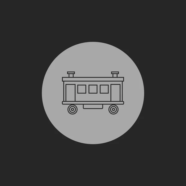 Icona vettore vagone ferroviario — Vettoriale Stock