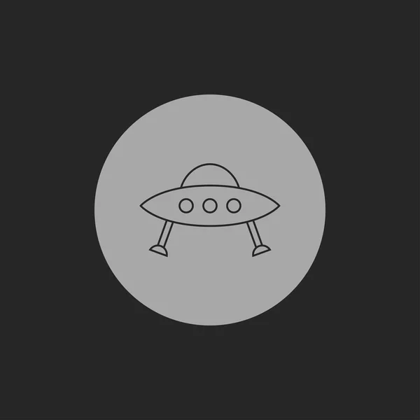 Icona del disco volante UFO — Vettoriale Stock