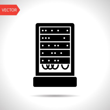 sunucu kabine vektör simgesi