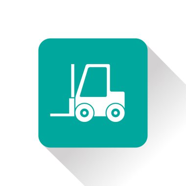 Forklift düz vektör simgesi