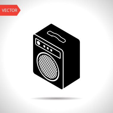 gitar amplifikatör izometrik 3d simgesi