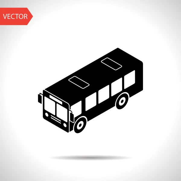 Иконка автобуса 3d — стоковый вектор