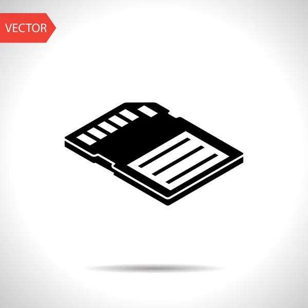 Compact memory card isometric 3d icon — Stock Vector